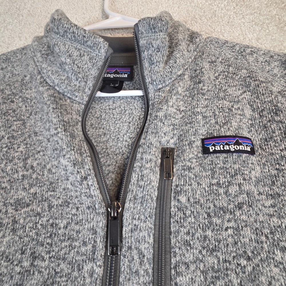 Patagonia Better Sweater 1/4 Zip Pullover Mens L Grey Heather Hiking Gorpcore